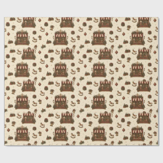 Grote Europese Kerstspeelgoedwinkel Antieke Champa Cadeaupapier