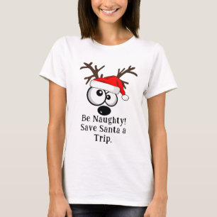 Grote Eyes Rood Pet Reindester T-shirt