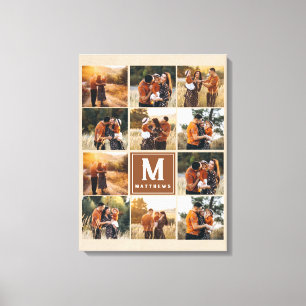 Grote familie collage foto canvas afdruk
