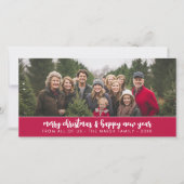 Grote Familie Foto Panoramisch - Minimaal - diep r Feestdagenkaart (Voorkant)