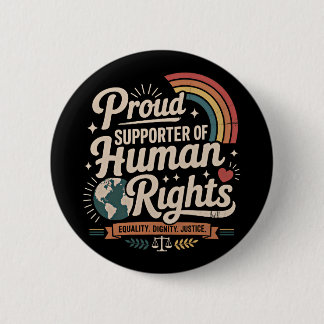 Grote fan van mensenrechten Iedereen welkom cadeau Ronde Button 5,7 Cm
