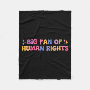 Grote fan van mensenrechten retro grappig protest  fleece deken