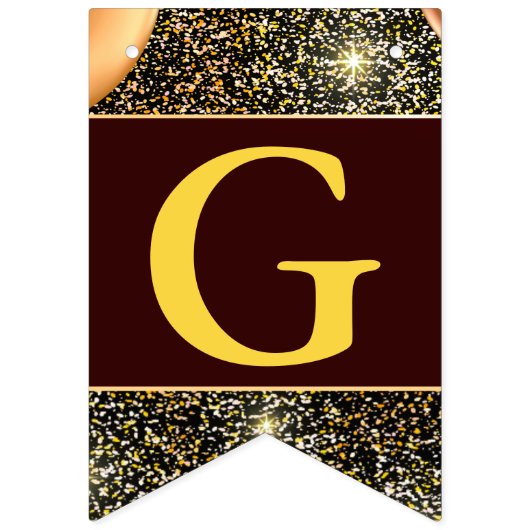 Grote Faux Gold Glitter-ballonnen opnieuw openen Vlaggetjes (Eerste vlag)