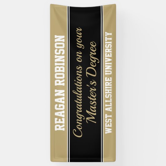 Grote felicitaties! Bandenaar voor grote mastergra Spandoek (Verticaal)