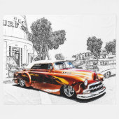 Grote Fleece Deken Hot Rod (Voorkant (Horizontaal))
