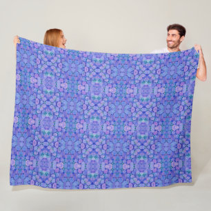 Grote Fleece deken Lavendel Hydrangea patroon