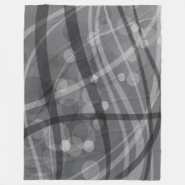 Grote Fleece deken, modern, abstract, grijs Deken
