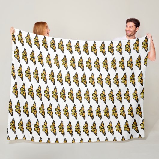 Grote fleece deken monarchen. (In situ)