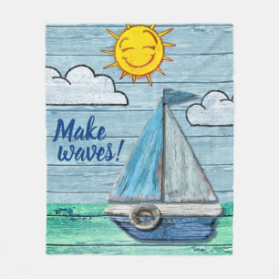 Grote Fleece Deken op maat Driftwood Beach