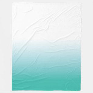 GROTE FLEECE TURQUOISE AQUA OMBRE BLANKET