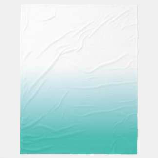 GROTE FLEECE TURQUOISE AQUA OMBRE BLANKET