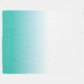 GROTE FLEECE TURQUOISE AQUA OMBRE BLANKET (Voorkant (Horizontaal))