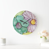 Grote "Flowers Ink 2" Klok (Huis)