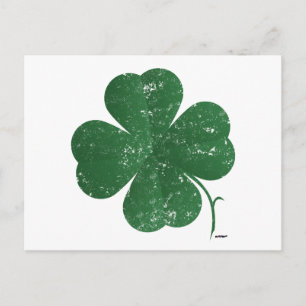 Grote Four Leaf Clover -  stijl Briefkaart