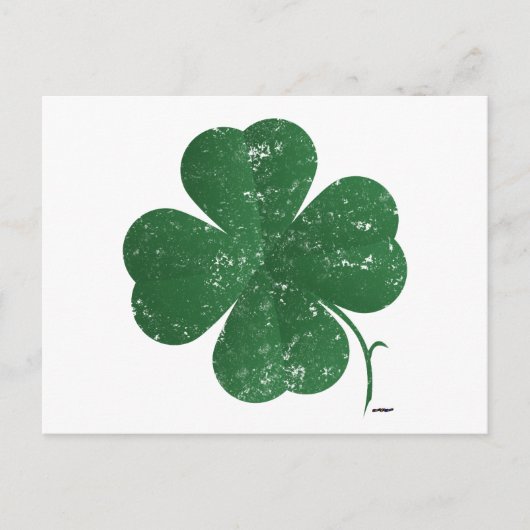 Grote Four Leaf Clover - stijl Briefkaart (Voorkant)