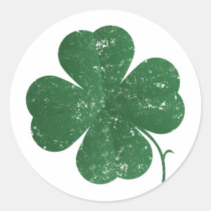 Grote Four Leaf Clover -  stijl Ronde Sticker