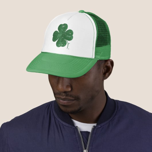 Grote Four Leaf Clover -  stijl Trucker Pet (In situ)