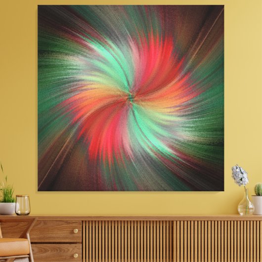 Grote Friggin Swirl Stretched Canvas Print (Insitu (Woonkamer))
