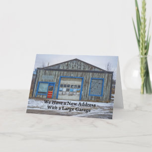 Grote garage - Funny Change of Address Aankondiging