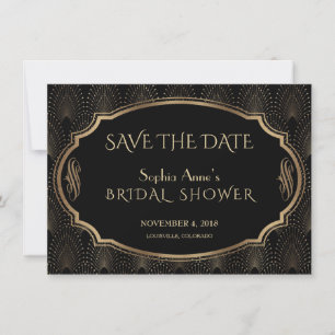  Grote Gatsby 20s Kunst Deco sparen de datum Save The Date