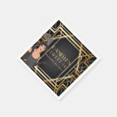 Grote Gatsby Art Deco Sweet 16 Gepersonaliseerd se Servetten (Hoek)