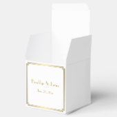 Grote Gatsby Art Deco White Wedding Favor Boxes Bedankdoosjes (Geopend)