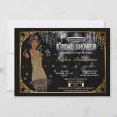 Grote Gatsby bridal douuitnodiging Afrikaanse Kaart (Voorkant)