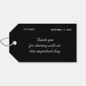 Grote Gatsby geïnspireerde bruiloft gunsten label Cadeaulabel (Achterkant Horizontaal)