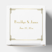 Grote Gatsby Gold Art Deco Wedding Favor Boxes Bedankdoosjes (Bovenkant)