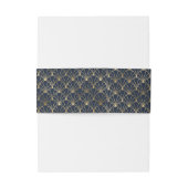 Grote Gatsby Monogrammed art deco bruiloft Uitnodigingen Wikkel (Achterkant Voorbeeld)