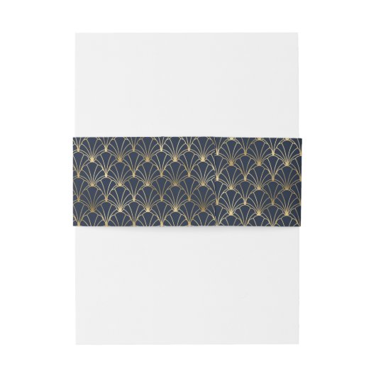 Grote Gatsby Monogrammed art deco bruiloft Uitnodigingen Wikkel (Achterkant Voorbeeld)