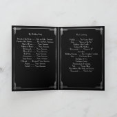 Grote Gatsby Silver Foil Art Deco Wedding Programs Programma (Binnen)