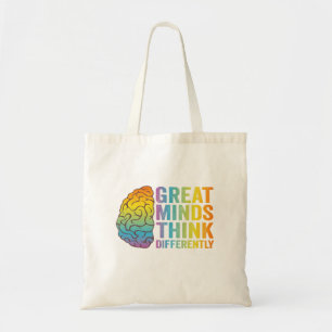 Grote geesten denken anders Adhd Neurodivergent Tote Bag