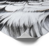 Grote gehoornde uil gezicht close-up poster (Hoek)