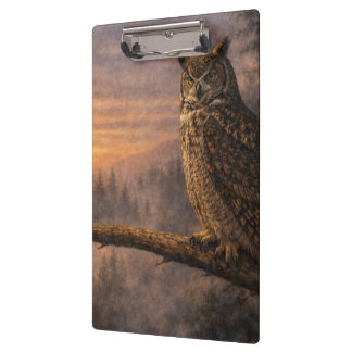 Grote gehoornde uil-wildlife-acryl klembord