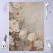 Grote geïnspireerde elegante witte rozen tissuepapier (Craft)