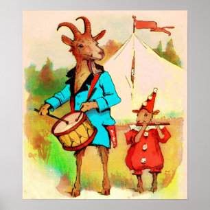 grote geit kleine geit muzikanten poster