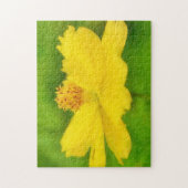 Grote Gele Bloem Kosmos Wildflower Art Puzzel (Verticaal)