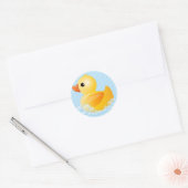 Grote gele eend ronde sticker (Envelop)
