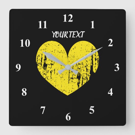 Grote gele keuken, groot keuken vierkante klok (Voorkant)