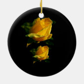 Grote gele rog keramisch ornament (Achterkant)