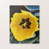 Grote gele Tulp Flower Puzzle Legpuzzel (Verticaal)