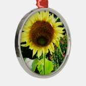 Grote gele zonnebloem metalen ornament (Rechts)
