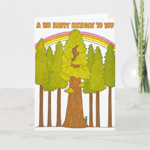 Grote Gelukkige Verjaardag Bigfoot Letterpress Kaa Kaart