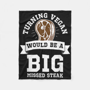 Grote Gemiste Steak Grappig Vlees Eter Barbecue An Fleece Deken