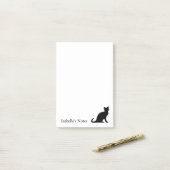 Grote gepersonaliseerde Post-it® notes voor katten (Op bureau)