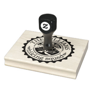 Grote gepersonaliseerde tekst Natuur wandelen Rubberstempel