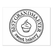 Grote gepersonaliseerde zelfgemaakte Logo Borders Rubberstempel (Afrduk)