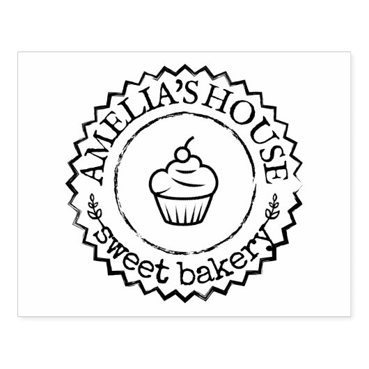 Grote gepersonaliseerde zelfgemaakte Logo custom z Rubberstempel (Afrduk)