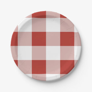 Grote geruite rode geruite papieren bord Plaid f